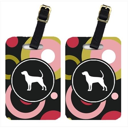 Carolines Treasures Carolines Treasures KJ1118BT Coonhound Luggage Tags - Pair Of 2 KJ1118BT